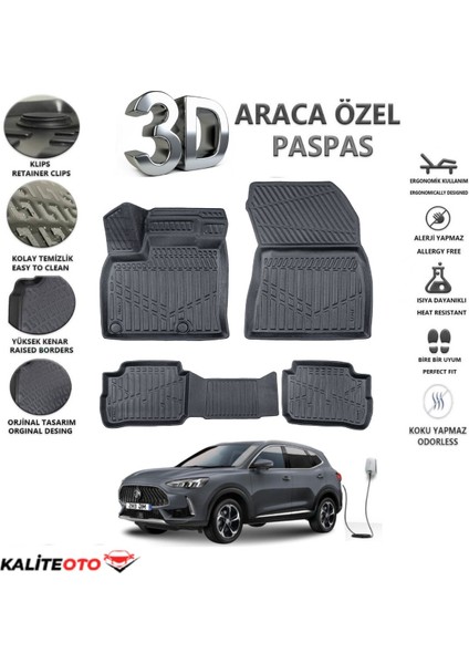 Mg Ehs Elektrikli 2021 Model Tam Uyumlu Kokusuz 3D Havuzlu Paspas