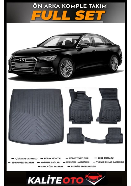 Audi A6 Bagaj Havuzu+4.5d Havuzlu Paspas Seti 2023 Model