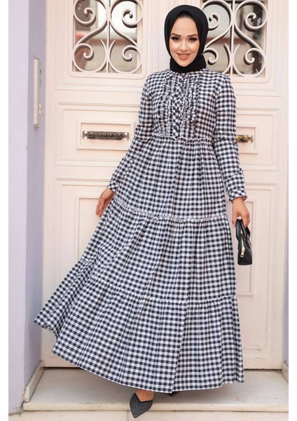 - Lacivert Tesettür Elbise 2702L