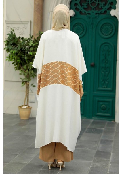 - Blok Desenli Camel Tesettür Kimono 8664C fırsatları