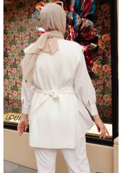 - Ekru Tesettür Triko Süveter 23881E fiyatları