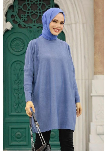 - Indigo Mavisi Tesettür Triko Panço 3399IM