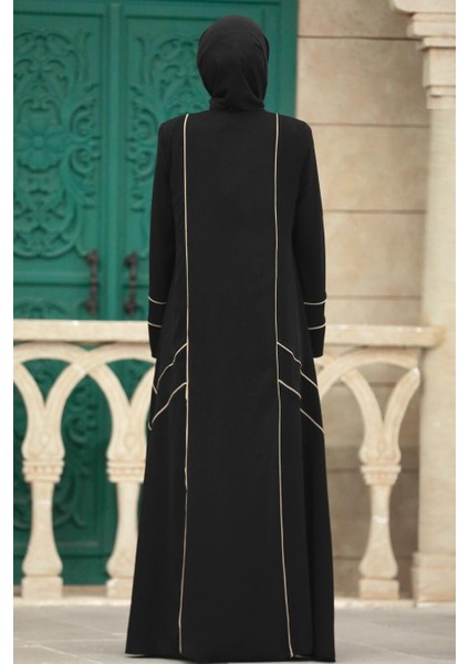 - Fermuarlı Siyah Tesettür Rabia Krep Ferace 35162S indirimleri