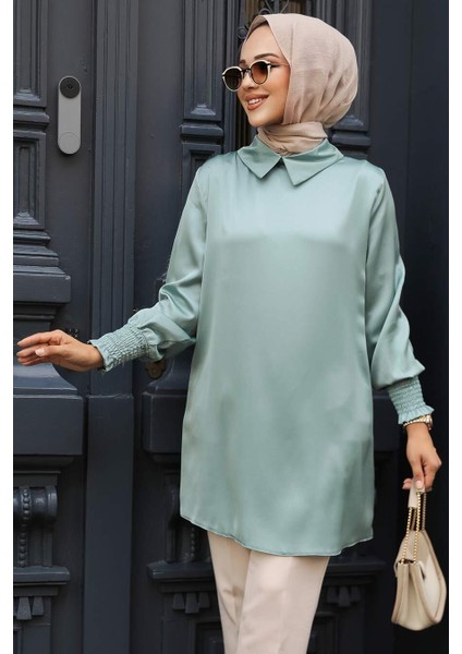 Mint Tesettür Tunik 56860MINT fiyatları