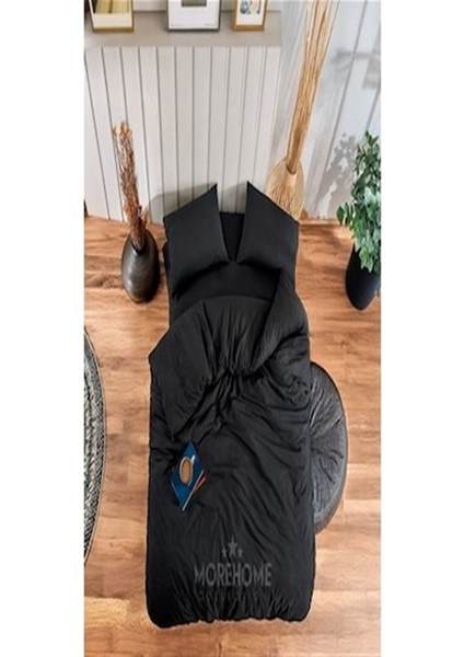 Çift Kişilik Nevresim Seti + Yastık Kılıfı Kılıfı Siyah