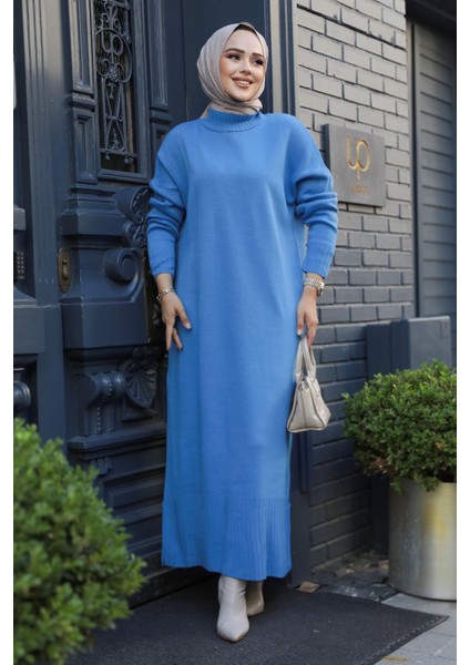 - Mavi Tesettür Triko Elbise 3409M fiyatları