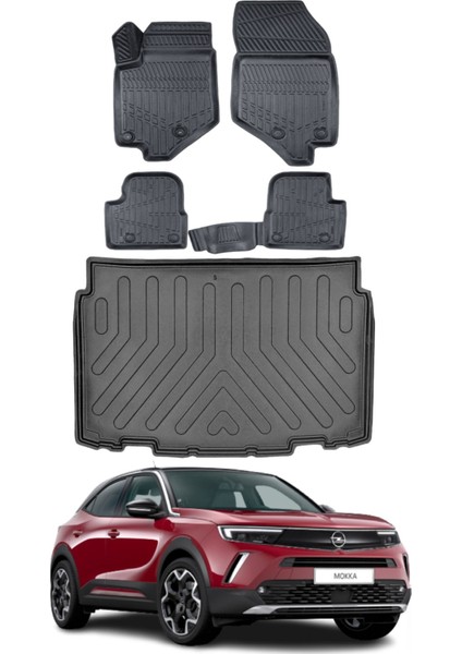 Opel Mokka 2025 Model Alt Bagaj Havuzu Araca Özel Siyah Paspas Takımı