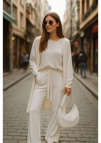 Beyaz Tesettür Pantolon 1081B