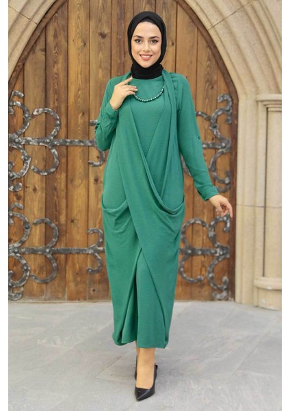 - Yeşil Tesettür Elbise 34281Y fiyatları