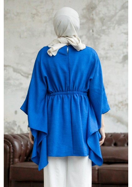 - Beli Lastikli Sax Mavisi Tesettür Panço 41259SX modelleri
