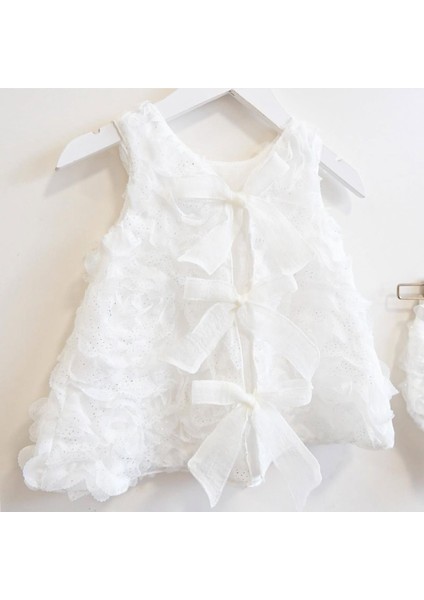 Kız Bebek 3D Gül Detaylı Takım Özel Gün Fotoraf Çekimi Doğumgünü - Düğün indirimleri