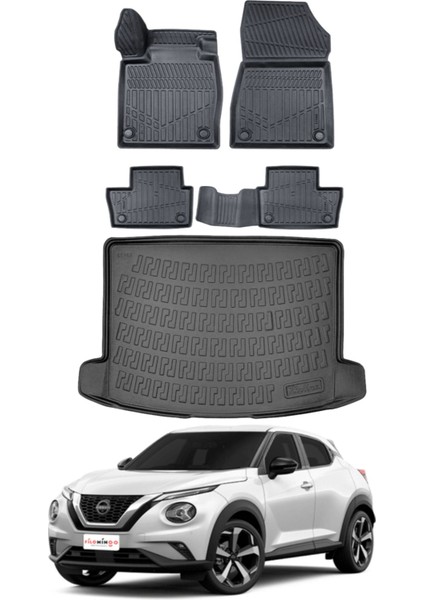 Nisan Juke 2023 Model Üst Bagaj Havuzu Araca Özel Siyah Paspas Takımı