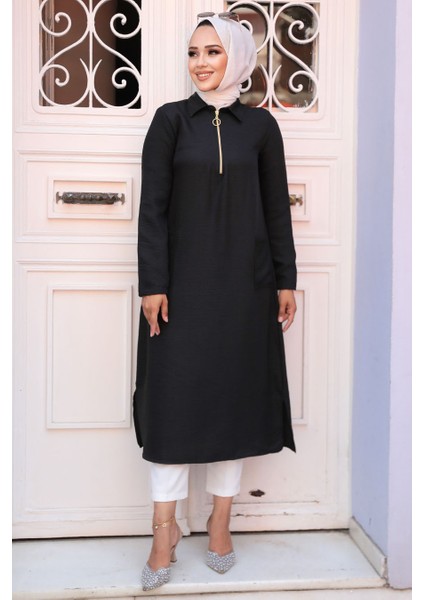 Cepli Siyah Tesettür Tunik 4771S modelleri