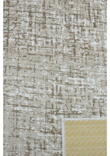 Kaymaz Tabanlı Kesme Kabartmalı Salon Koridor Mutfak Halısı 5002V Vizon modelleri