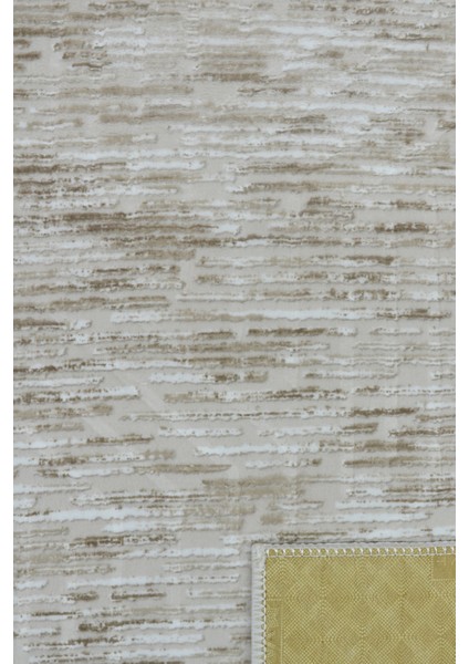 Kaymaz Tabanlı Kesme Kabartmalı Salon Koridor Mutfak Halısı 5015V Vizon modelleri