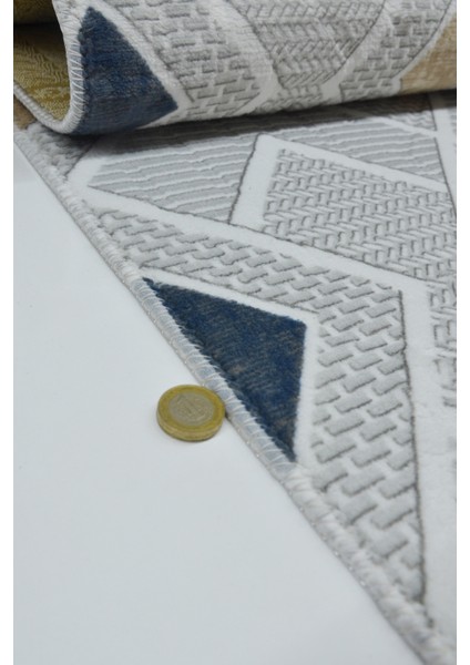 Kaymaz Tabanlı Kesme Kabartmalı Salon Koridor Mutfak Halısı 5031G Gri indirimleri