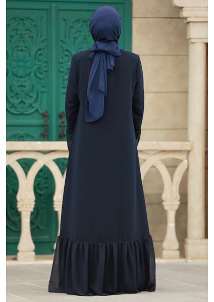 - Boncuk Detaylı Lacivert Tesettür Ferace 30072L indirimleri