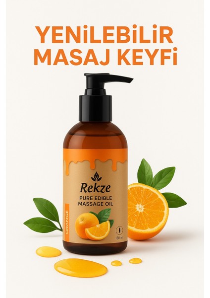 Yenilebilir Portakal Masaj Yağı 120 ml