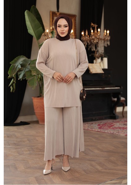 Bej Tesettür Ikili Takım 12941BEJ