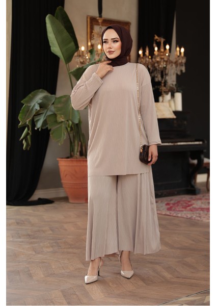 Bej Tesettür Ikili Takım 12941BEJ modelleri