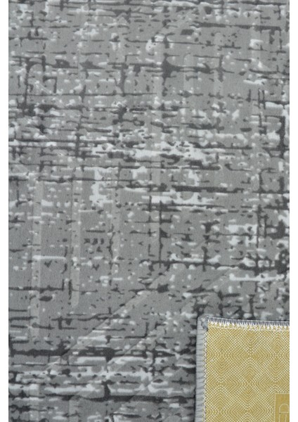 Kaymaz Tabanlı Kesme Kabartmalı Salon Koridor Mutfak HALISI5002A Antrasit modelleri