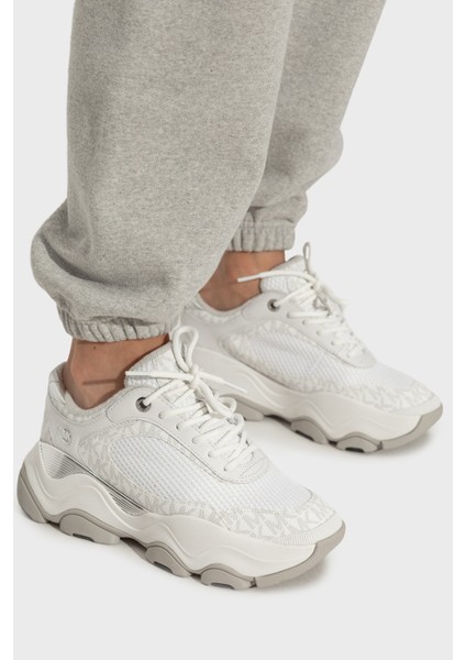 Deri Logo Baskılı Kalın Taban Sneaker Ayakkabı 43T5ATFS1B119 Bayan Ayakkabı 43T5ATFS1B 119 fiyatları