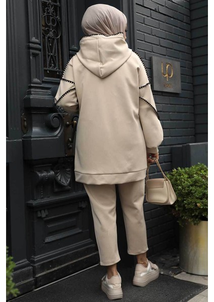 Fermuarlı Bej Tesettür Ikili Takım 12621BEJ modelleri
