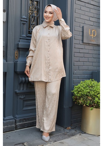 Desenli Vizon Tesettür Ikili Takım 12503V