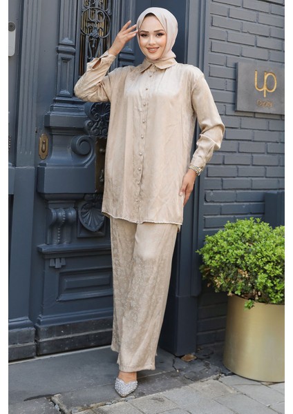 Desenli Vizon Tesettür Ikili Takım 12503V fiyatları