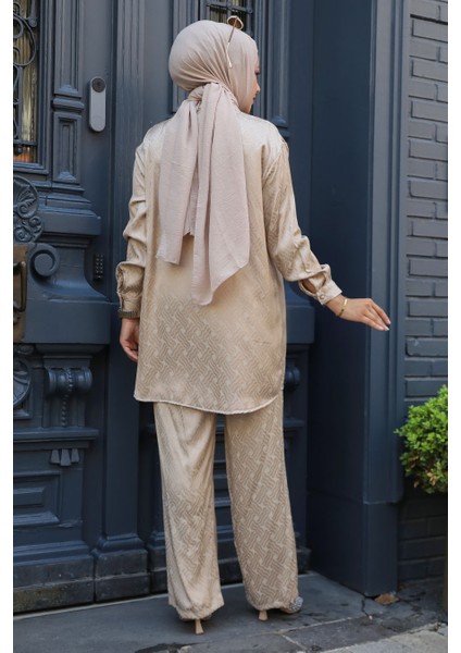 Desenli Vizon Tesettür Ikili Takım 12503V modelleri