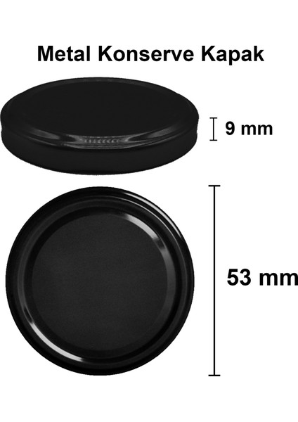 244 ml Kavanoz Metal Siyah Konserve Kapaklı 244 cc Şeffaf Uzun Cam Kavanoz 48 Adet fırsatları