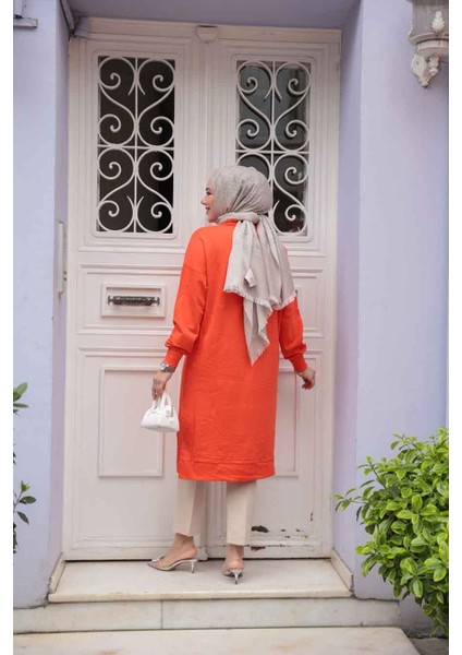 Açık Kırmızı Tesettür Tunik 30645AK modelleri