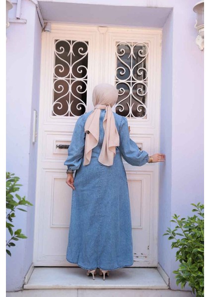 Mavi Tesettür Kot Elbise 19148M indirimleri