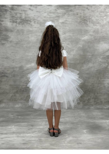 Kız Çocuk Abiye Elbise Kat Kat Tokalı Elbise fırsatları