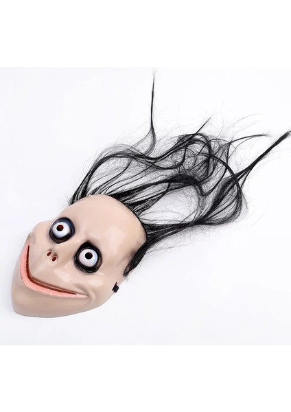 Korkunç Ürpertici Uzun Saçlı Momo Maskesi 24X16 cm fırsatları
