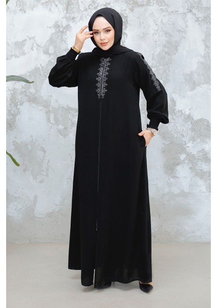 Cepli Siyah Tesettür Ferace 45274S modelleri