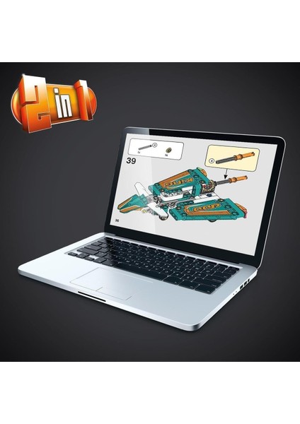 Technic Yarış Uçağı 42117 – 154 Parça, 2'si 1 Arada Dönüştürülebilir Canlı Renkli Model ve Hediye Seti