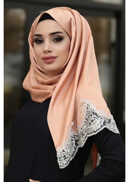 - Dantelli Ipek Görünümlü Şal 1472