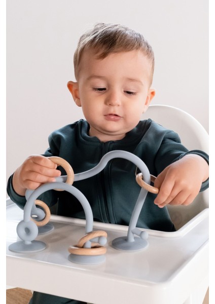 Silikon Eğitici Mama Sandalyesi Oyuncağı Mavi