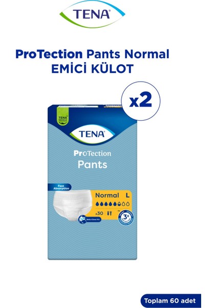 Hasta Bezi, 60 Adet, 5,5 Damla Emici Külot, Büyük Beden (100-135 cm) modelleri