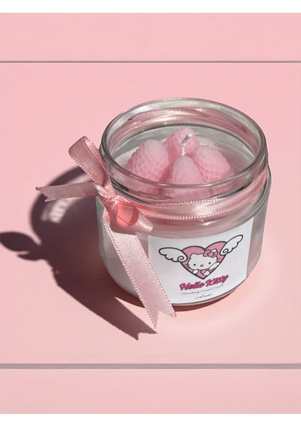 Hello Kitty Coquette Çilek Kokulu Dekoratif Kavanoz Mum fiyatları