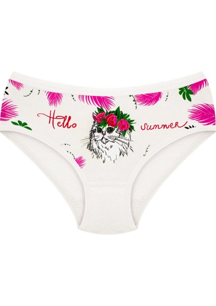 Kız Çocuk Külot 3'lü Baskılı (%96 Pamuk - %4 Elastan) modelleri