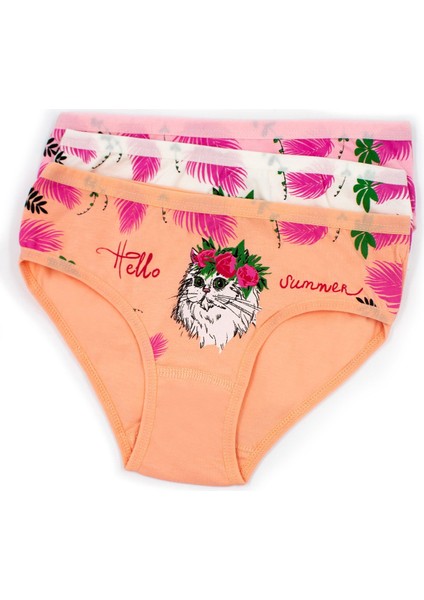 Kız Çocuk Külot 3'lü Baskılı (%96 Pamuk - %4 Elastan) indirimleri