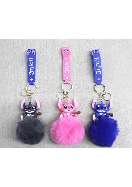 Ponponlu Stitch Anahtarlık | Karakter Figürü ALK4245 | Lisinya