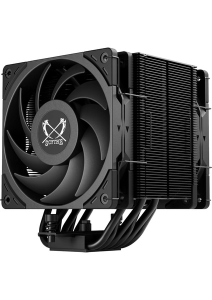Mugen 6 Dual Fan Black Edition Cpu Hava Soğutucu, Intel LGA1700, LGA1151, Amd Am5, Am4 Desteği, 120MM, Tek Kule, Alüminyum Üst Kapak (Mugen 6 Dual Fan Black Edition)