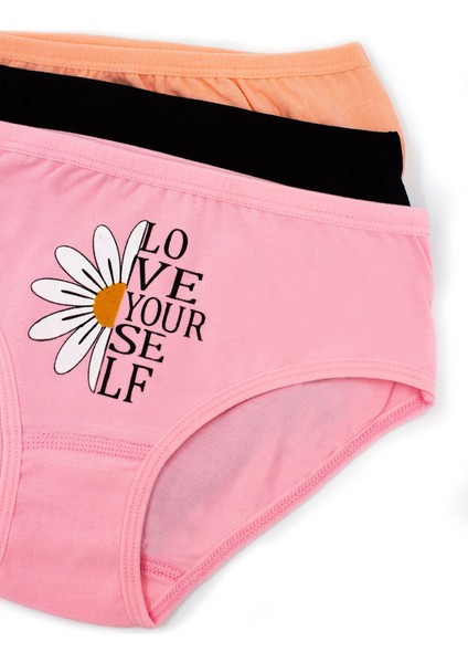 Kız Çocuk Külot 3'lü Baskılı (%96 Pamuk - %4 Elastan) indirimleri