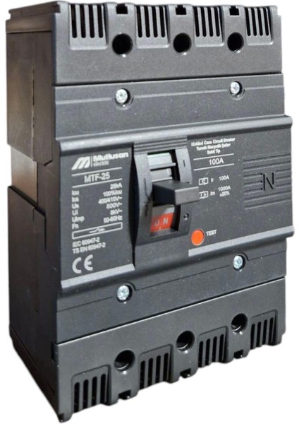 100A 4p 25KA Termik Manyetik Şalter - Sabit Tip