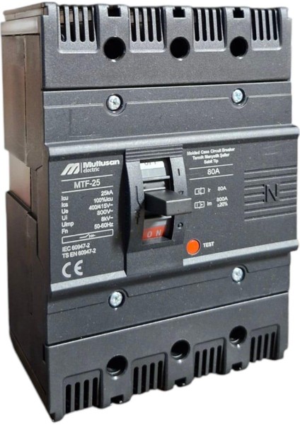 80A 4p 25KA Termik Manyetik Şalter - Sabit Tip