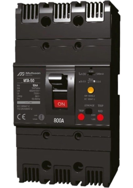 800A 3p 50KA Termik Manyetik Şalter - Ayar Sahalı