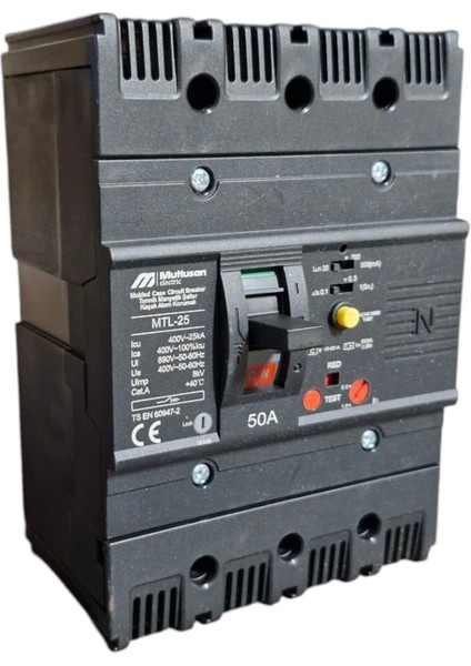50A 4p 25KA Termik Manyetik Şalter - Kaçak Akımlı